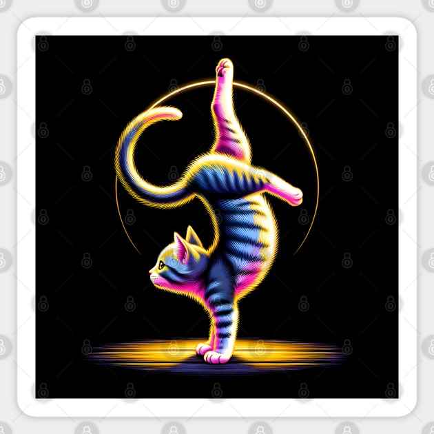 Abstract Cat Art Sticker by MakerMind8.2